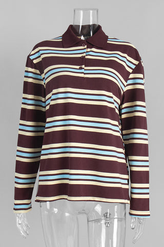 Classic Striped Polo Tee