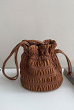 Gathered Tote Bag with Long Handles