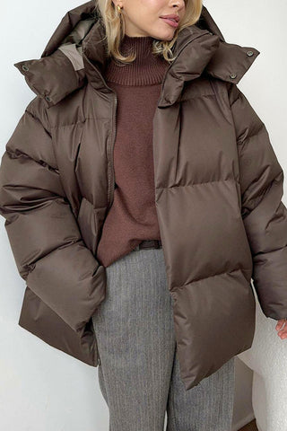 Versatile Puffer Jacket with High Collar