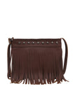 Fringe Crossbody Bag with Stud Detail