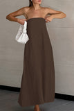 Strapless A-Line Casual Dress
