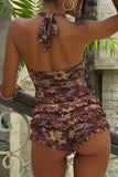 Lace Halter Neck Romper