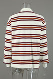 Striped Polo T-Shirt with Long Sleeves