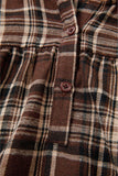 Plaid V-Neck Sweatshirt