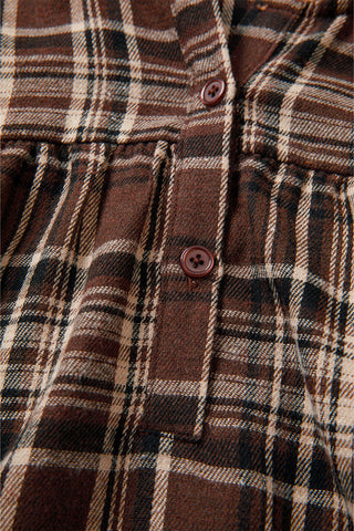 Plaid V-Neck Sweatshirt