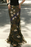 Elegant Patterned Maxi Skirt
