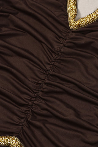 Embellished Halter Ruched Mini Dress