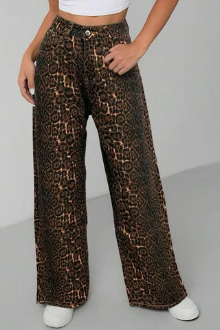Relaxed Fit Printed Straight Jeans