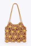 Crochet Floral Tote Bag