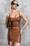 Sleek Strappy Mini Dress