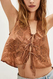Eyelet Tie-Front Camisole Top