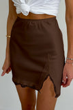 Lace Trim Mini Skirt