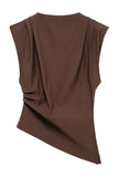 Asymmetric Sleeveless Tank Top
