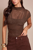 Gathered Drape Tank Top