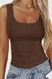 Scoop-Neck Ribbed Tank Top