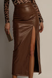 Sleek High-Waisted Maxi Skirt