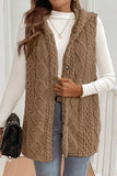 Cozy Hooded Vest with Button Detail