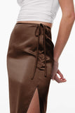 Wrap-Tie Midi Skirt