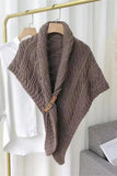 Buckle-Closure Knit Poncho
