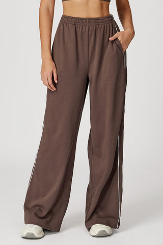 Wide-Leg Athletic Casual Pants