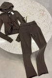 Casual Zip-Up Hoodie and Jogger Set