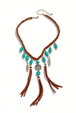 Boho Feather Pendant Necklace