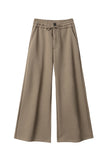 Wide-Leg Casual Pants with Drawstring