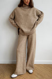 Cozy Turtleneck Knit Pants Set