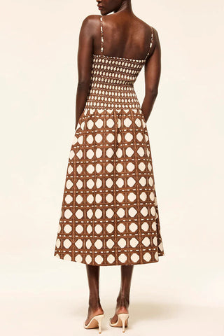 Sleeveless Geometric Print Dress