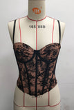 Lace Overlay Corset Tank