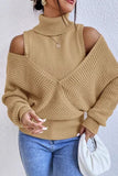 Cold Shoulder Wrap Sweater