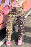 Splash Print Casual Pants