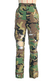 Distressed Camouflage Casual Pants