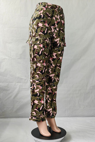 Splash Print Casual Pants