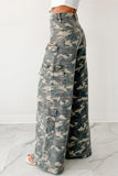 Camouflage Cargo Straight Jeans