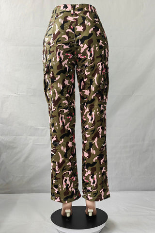 Splash Print Casual Pants