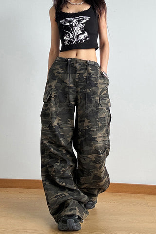 Wide-Leg Cargo Pants