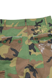 Distressed Camouflage Casual Pants