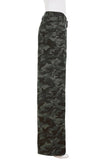 Wide-Leg Camo Casual Pants