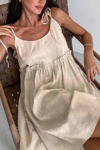 Sleeveless Tie-Strap Casual Dress
