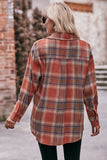 Plaid Button-Front Blouse