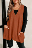 V-Neck Sweater Vest with Pockets