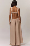 Cutout Jumpsuit with Flowing Skirt