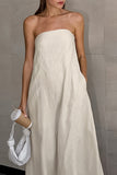Strapless A-Line Casual Dress