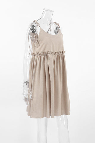 Sleeveless Tie-Strap Casual Dress