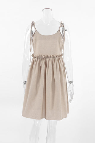 Sleeveless Tie-Strap Casual Dress