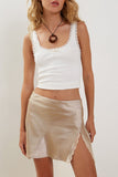 Slit Hem Bodycon Mini Skirt