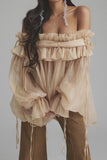 Off-the-Shoulder Ruffled Blouse