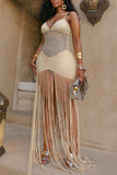 Fringe Detail Casual Dress