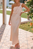 One-Shoulder Casual Maxi Dress